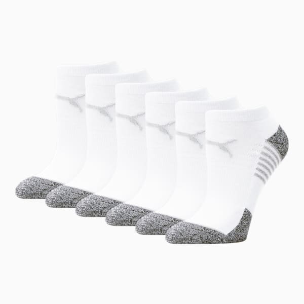 Women's Low Cut Socks [6 Pack], WHITE / GREY, extralarge